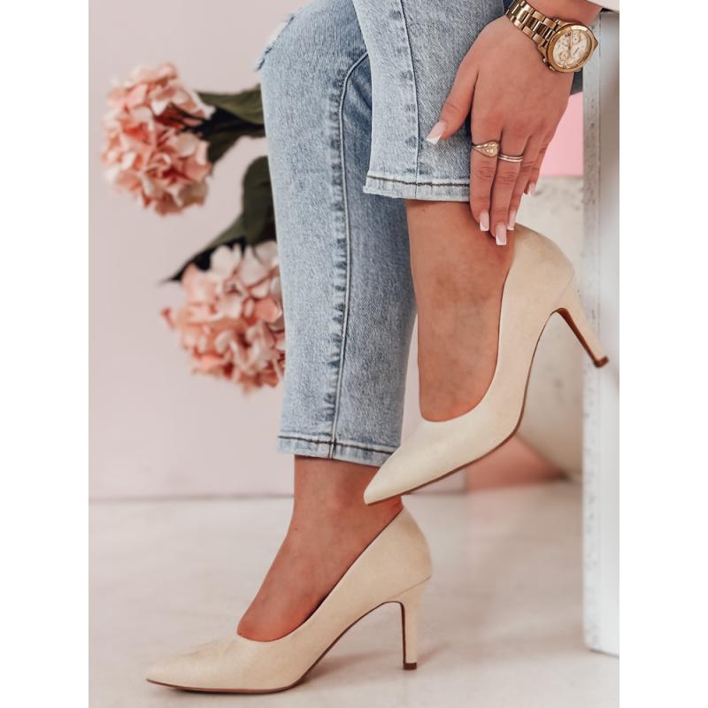 Dámské lodičky na podpatku SEVINO béžové