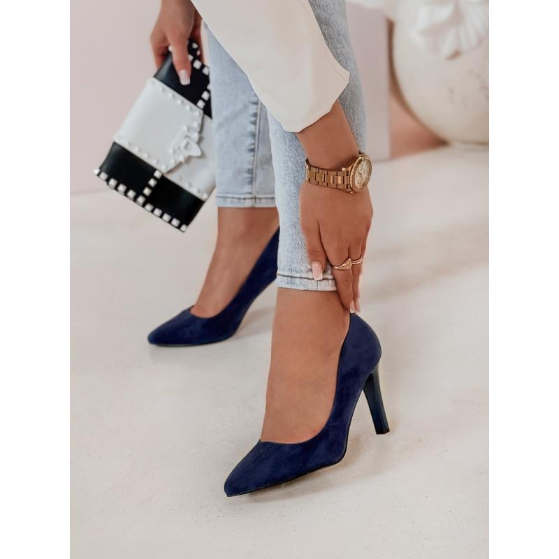 Dámské lodičky na podpatku LUWINA modré