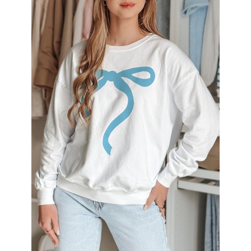 Női pulóver SOFTTIE, egy méret, oversize, fehér