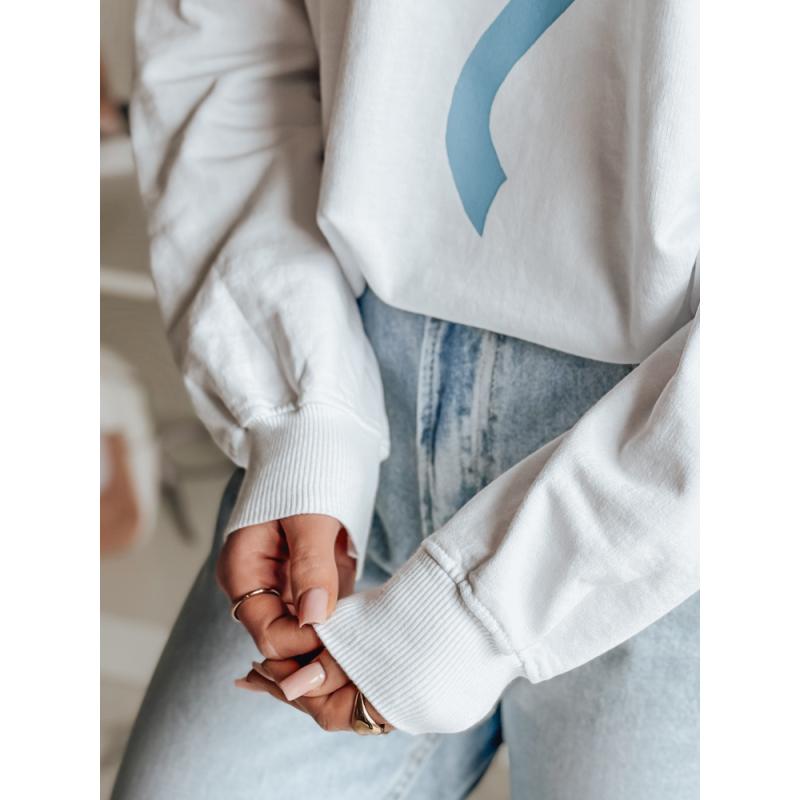 Női pulóver SOFTTIE, egy méret, oversize, fehér