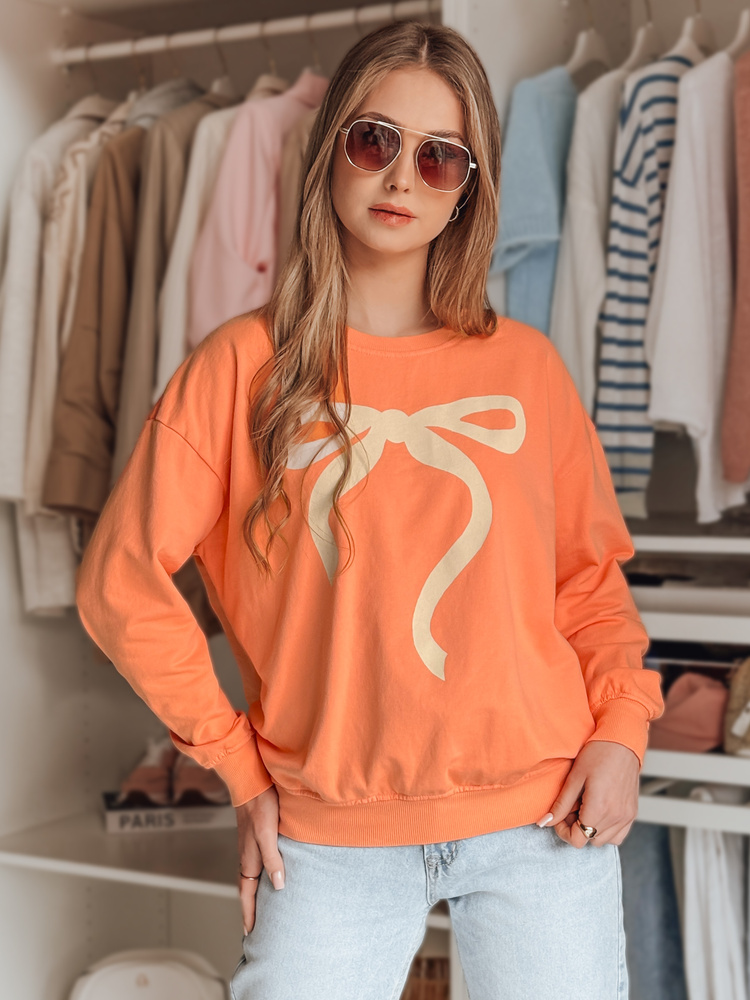 Dámská mikina one size oversize SOFTTIE oranžová