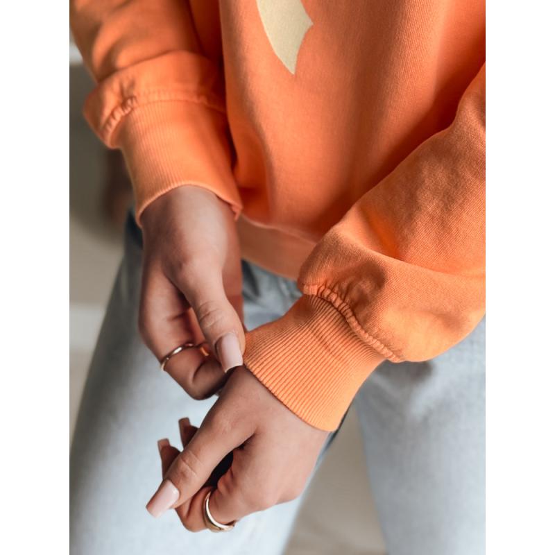 Női pulóver SOFTTIE, egy méret, oversize, narancssárga