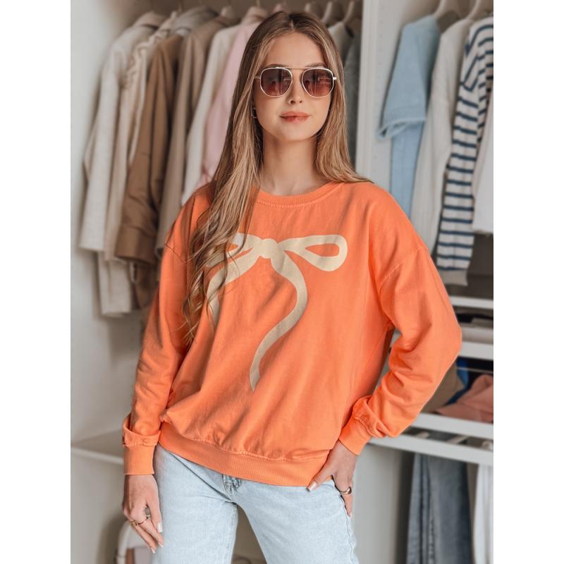 Női pulóver SOFTTIE, egy méret, oversize, narancssárga