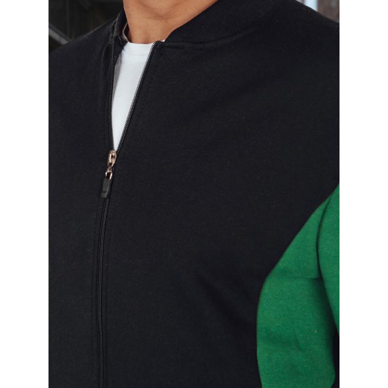 Férfi pulóver állógalléros, fekete