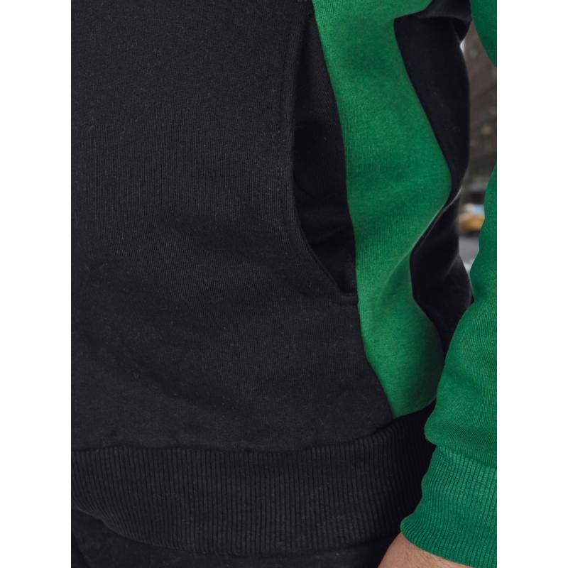 Férfi pulóver állógalléros, fekete