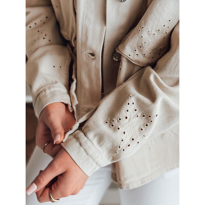 STRASHINE női átmeneti kabát csillagokkal, cappuccino, L méret