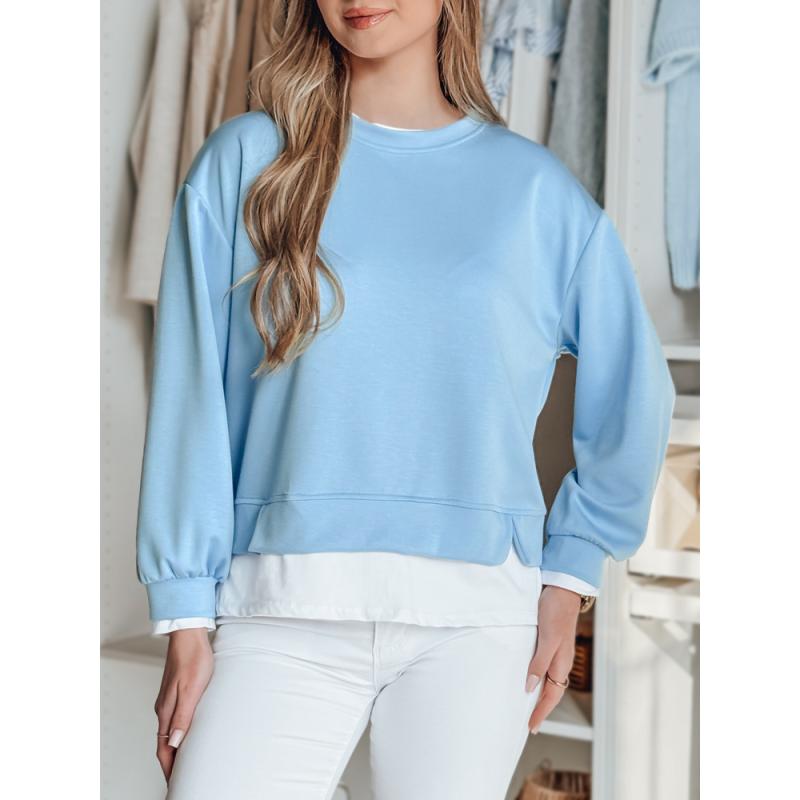 LUZZIO kék női túlméretezett blúz