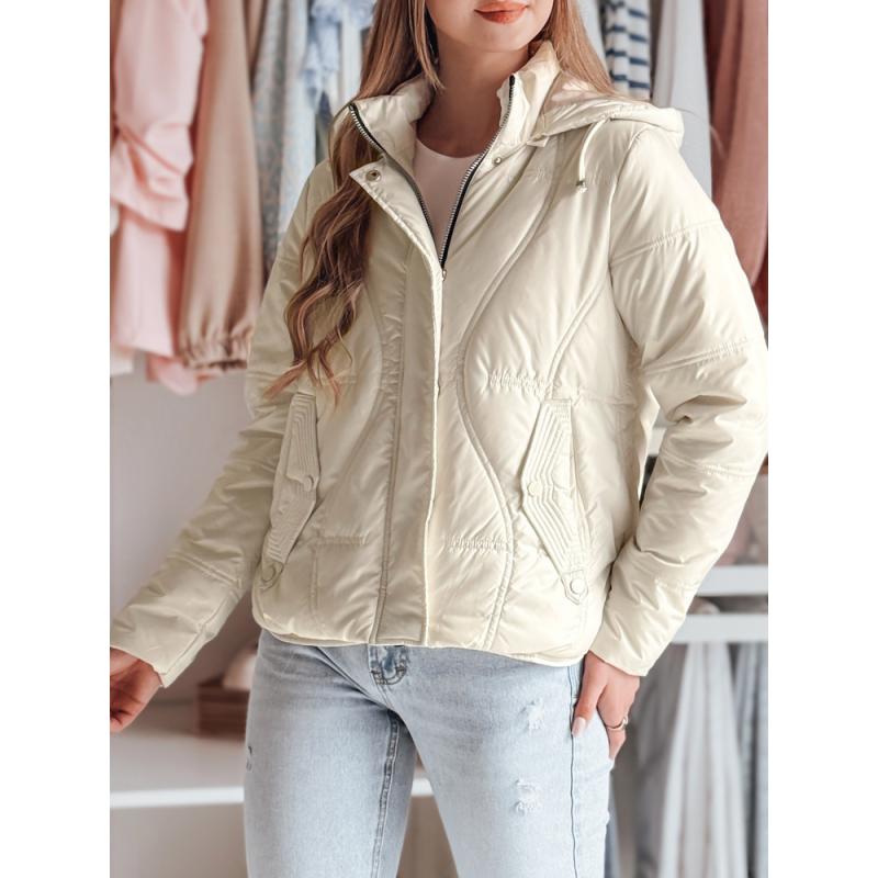 Női átmeneti steppelt kabát MARISSIA, fehér