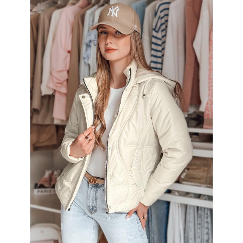 Női átmeneti steppelt kabát MARISSIA, fehér