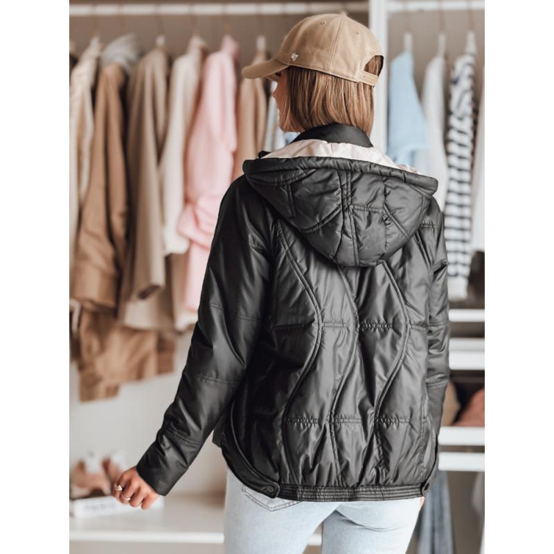 Női átmeneti steppelt kabát MARISSIA, fekete