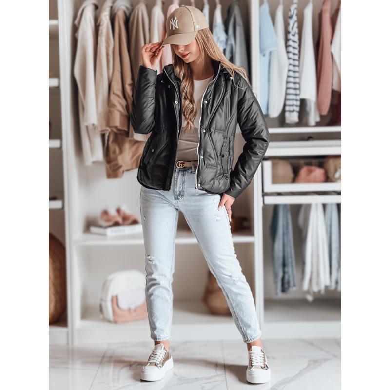 Női átmeneti steppelt kabát MARISSIA, fekete