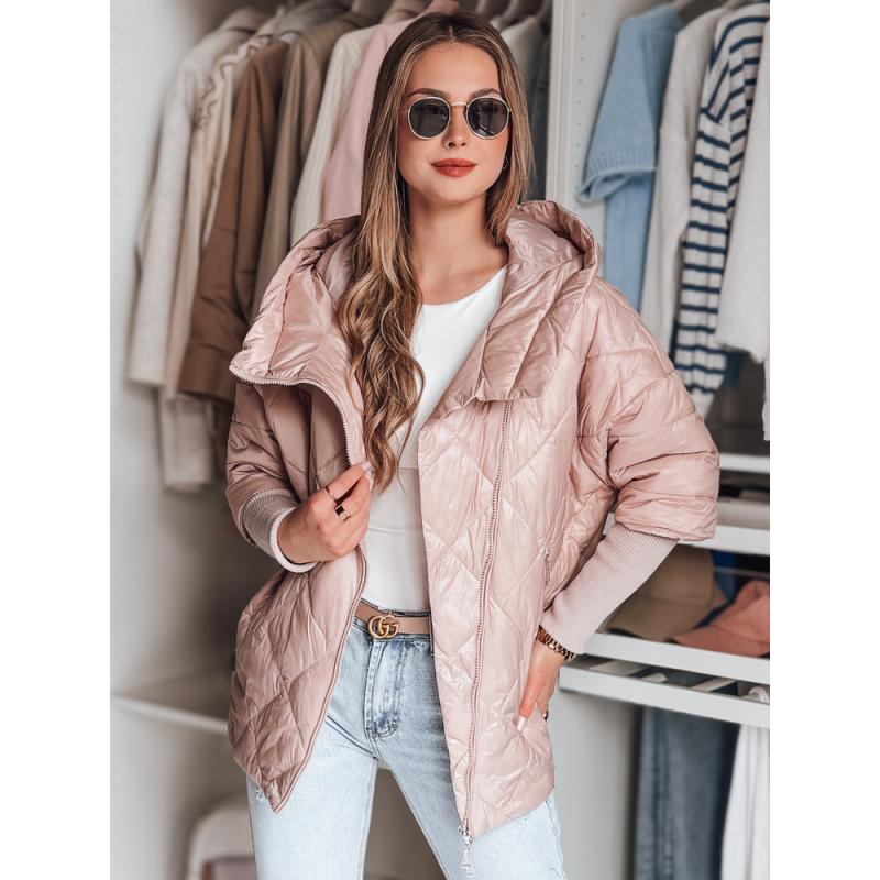 Dámska prechodna prešívaná bunda oversize PUFFILOF ružová