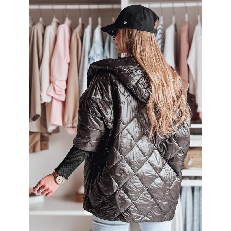 Dámská přechodová prošívaná bunda oversize PUFFILOF černá