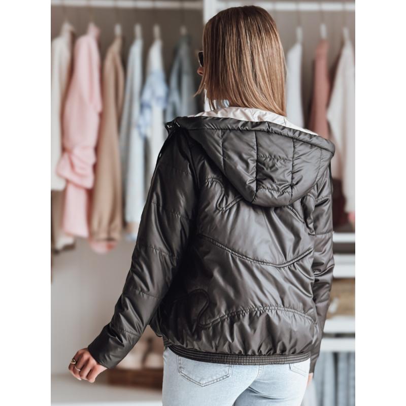 Dámska prešívaná bunda s kapucňou NIVESSO čierna