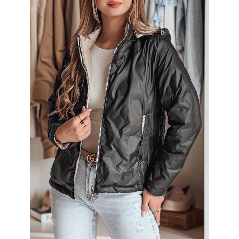 Dámská přechodová bunda oboustranná SYLVIAN černá