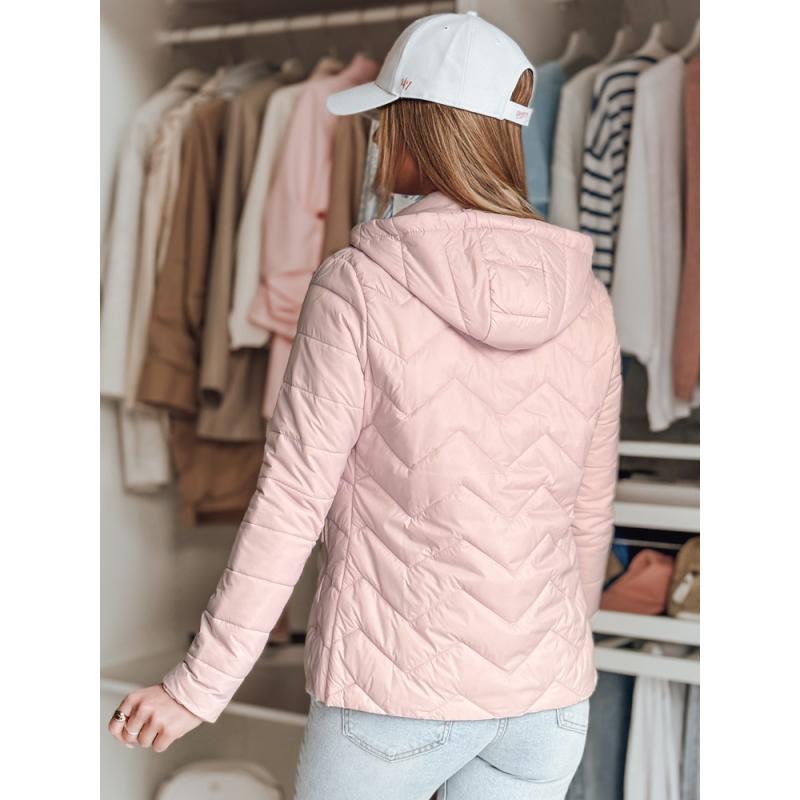 Dámská přechodová prošívaná bunda ZIPZAB světle růžová