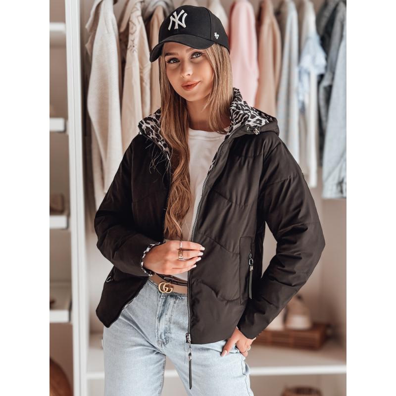 Női kétoldalas átmeneti kabát ZIBERKA fekete