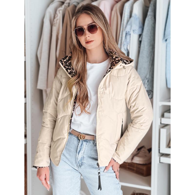 Női kétoldalas átmeneti kabát ZIBERKA bézs