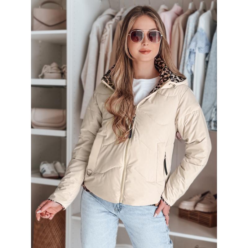 Női kétoldalas átmeneti kabát ZIBERKA bézs