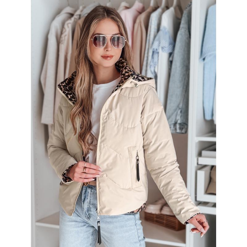 Női kétoldalas átmeneti kabát ZIBERKA bézs