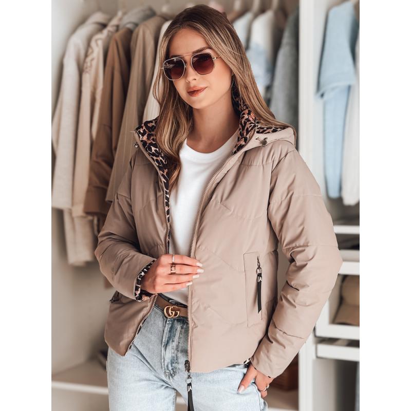 Női kétoldalas átmeneti kabát ZIBERKA bézs