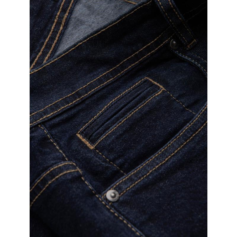 Pánské džínové šortky s ohrnutými nohavicemi - tmavě modré V1 OM-SRDS-0134