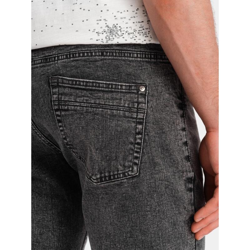 Férfi farmer rövidnadrág felhajtott lábakkal - szürke V3 OM-SRDS-0134 OM-SRDS-0134