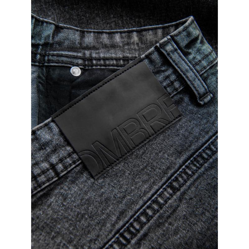 Férfi farmer rövidnadrág felhajtott lábakkal - szürke V3 OM-SRDS-0134 OM-SRDS-0134