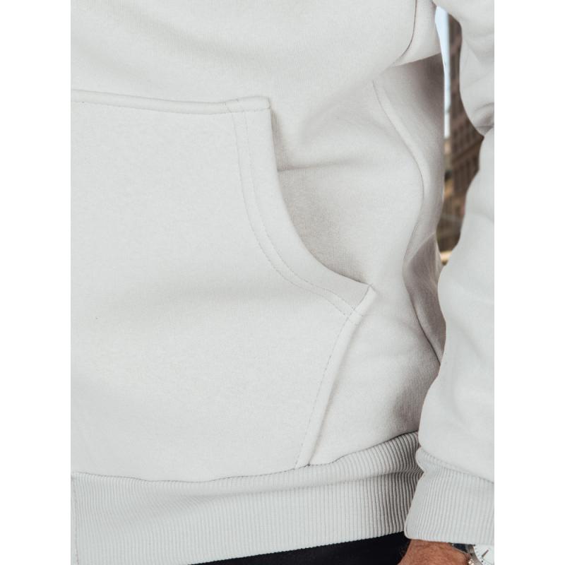 Férfi pulóver állógalléros, világosszürke