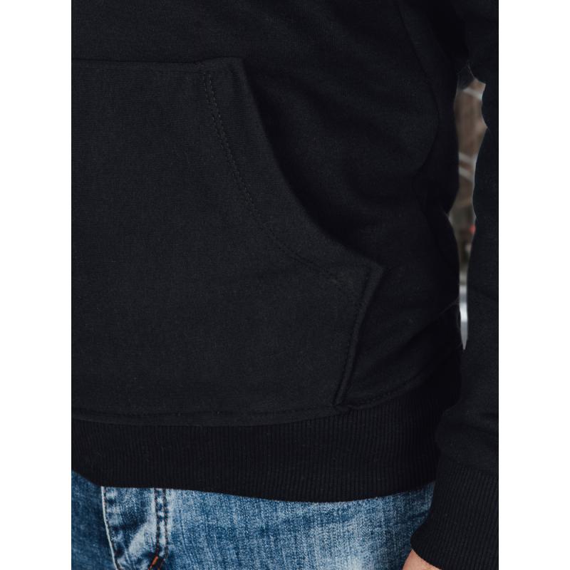 Férfi pulóver állógallérral, fekete