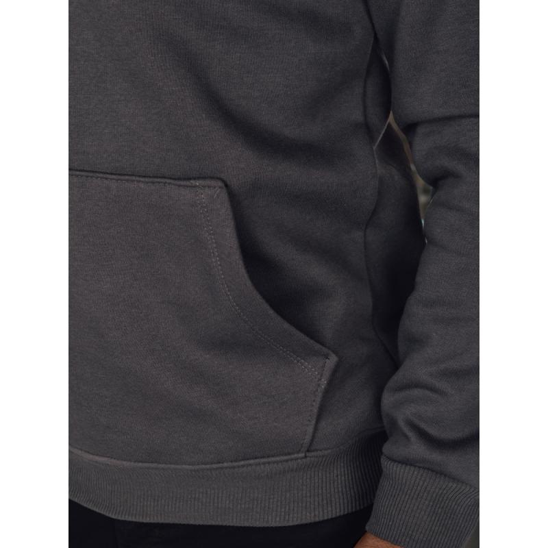 Férfi pulóver nyomtatott mintával, grafit