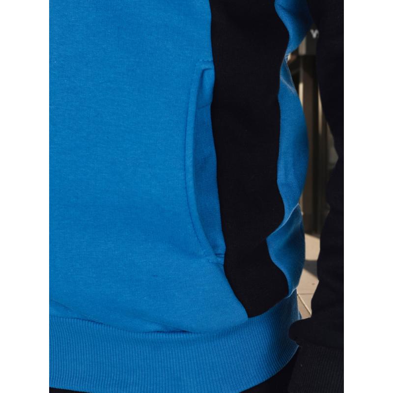 Férfi pulóver állógallérral, kék