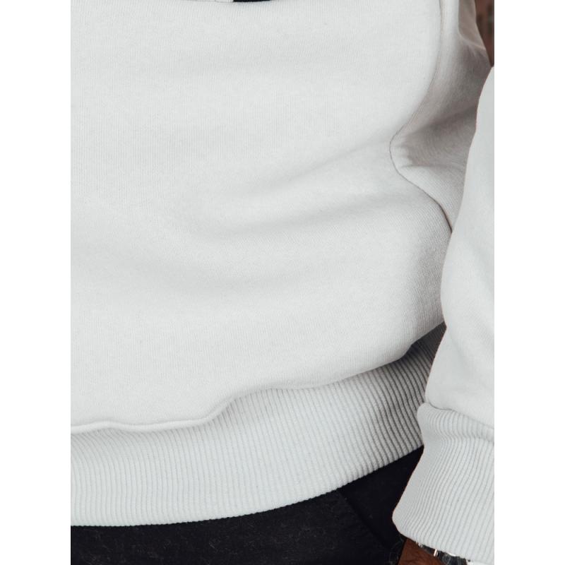 Férfi pulóver kapucnival, szürke