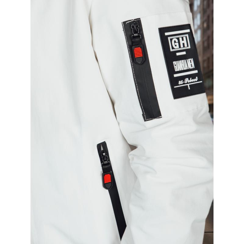 Pánská přechodová bunda bomberka bílá