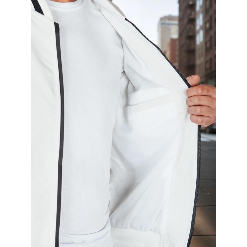 Pánská přechodová bunda bomberka bílá