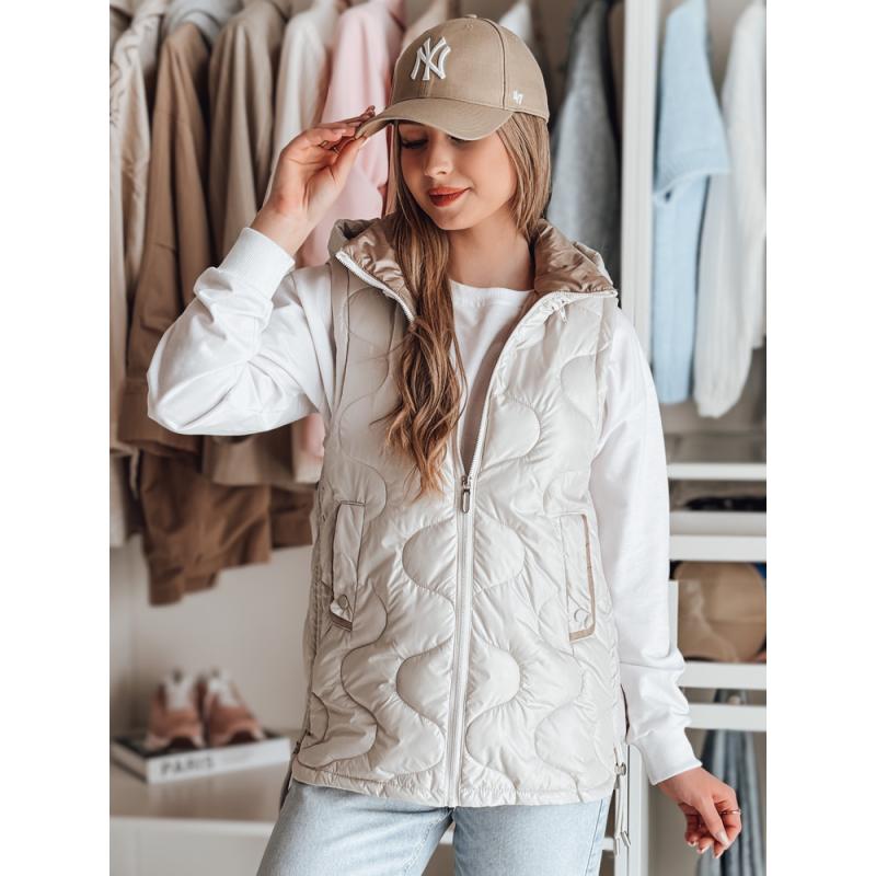 Dámská prešívaná vesta VESOLITA svetlo šedá