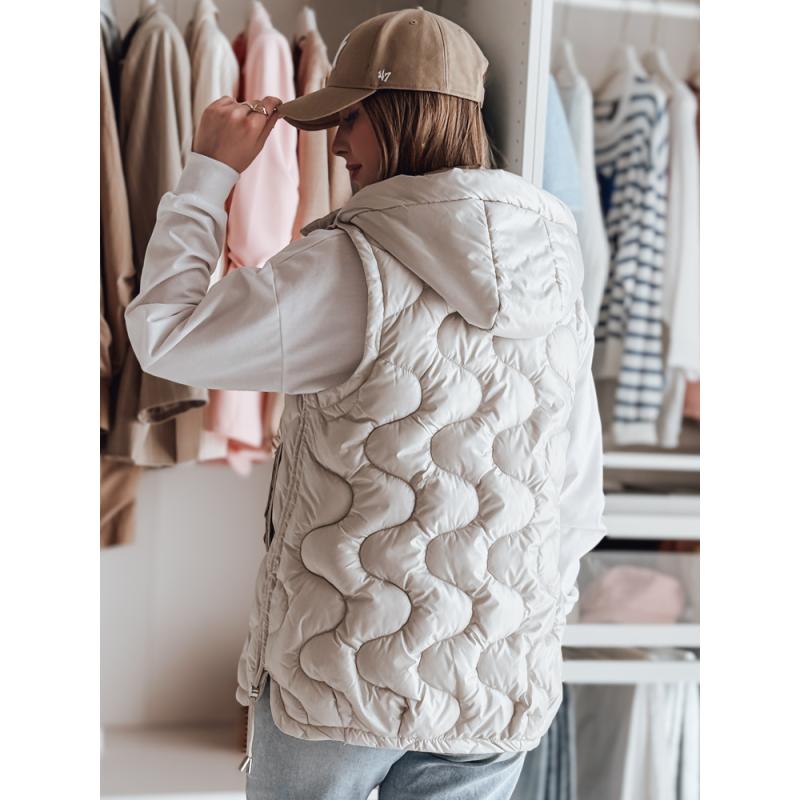 Dámská prešívaná vesta VESOLITA svetlo šedá