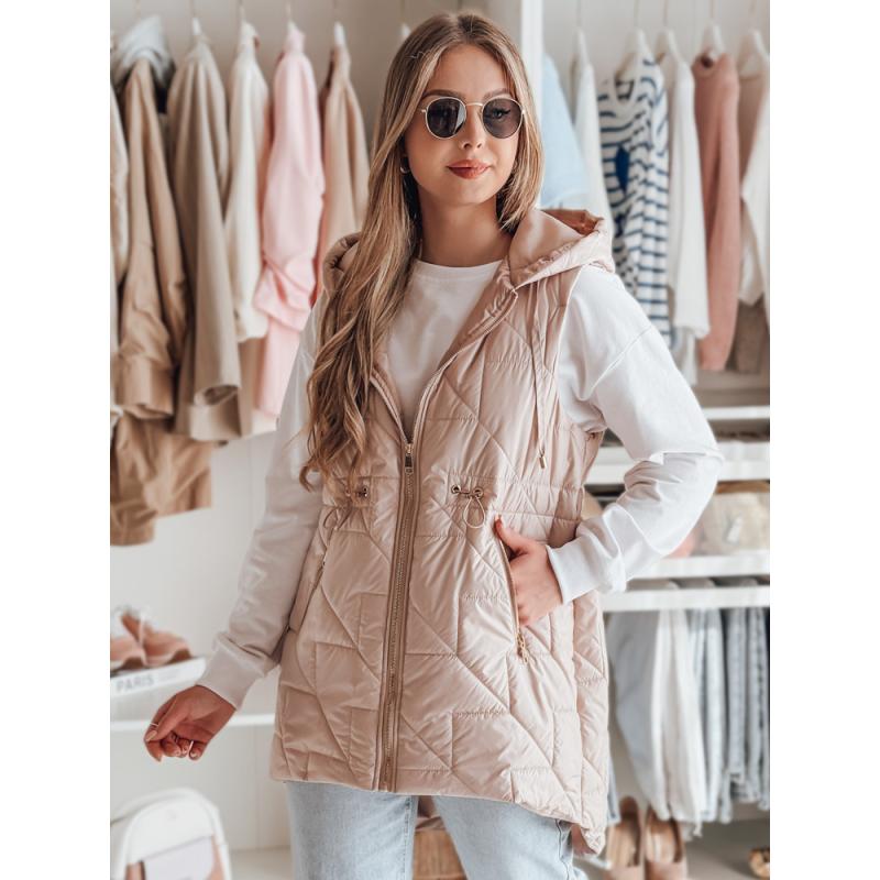 Női steppelt mellény OLINVIA rózsaszín