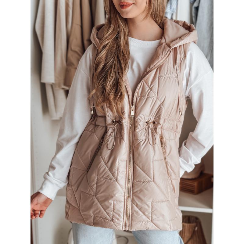 Női steppelt mellény OLINVIA rózsaszín