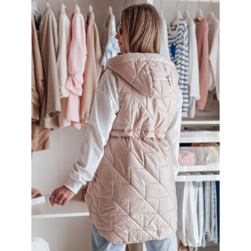 Női steppelt mellény OLINVIA rózsaszín