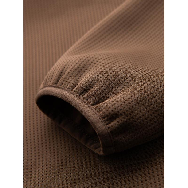 Férfi könnyű, színes fleece sportkabát - barna és sötétkék V1 OM-JANP-0194