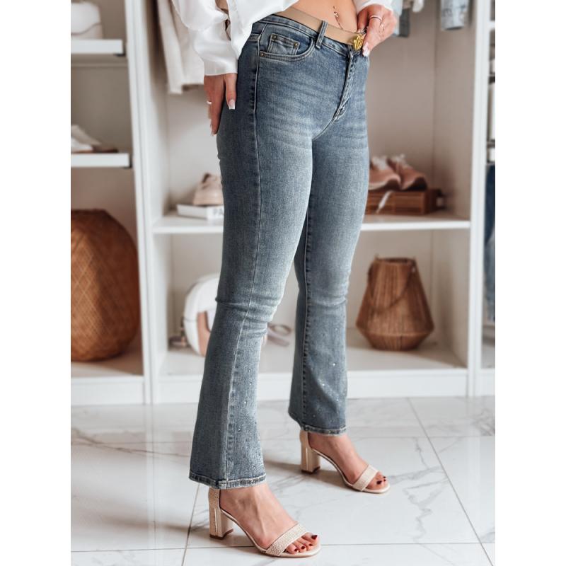 Dámské kalhoty slim fit s páskem LINESKA khaki