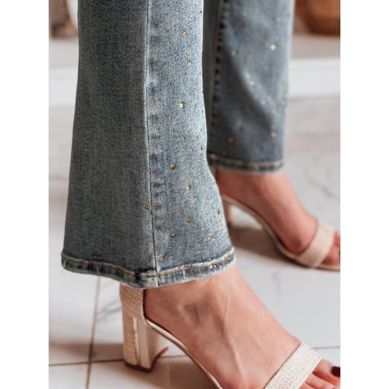 Női slim fit nadrág övvel LINESKA khaki