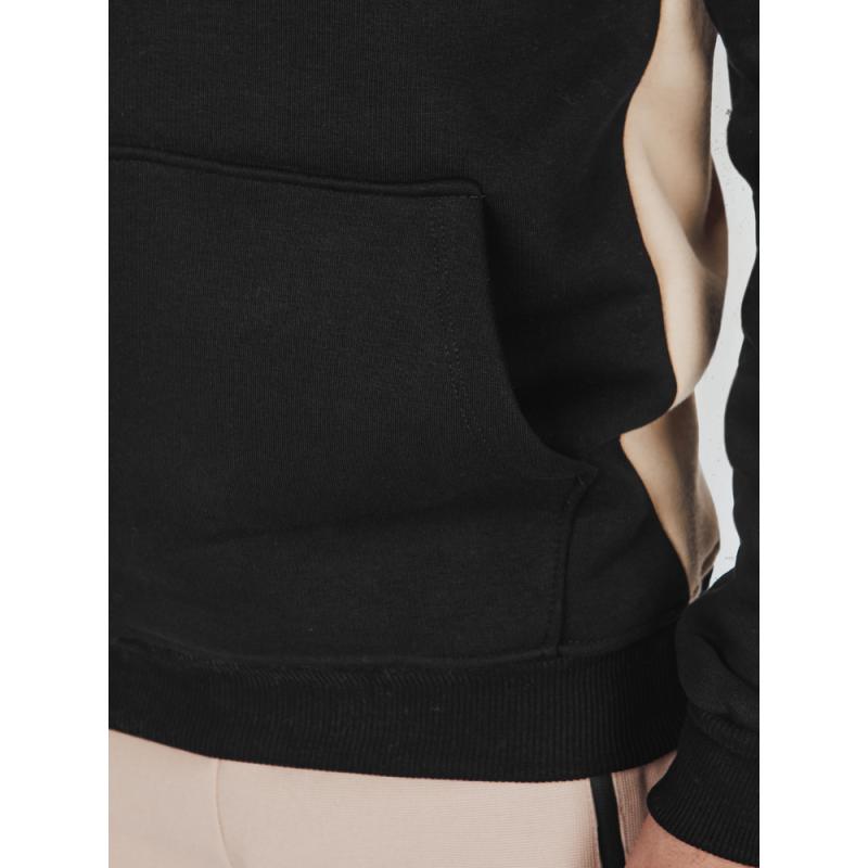 Pánska mikina basic s kapucňou béžová