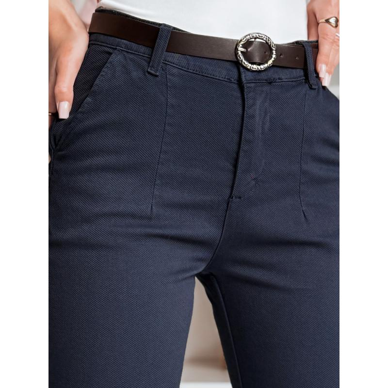 Női slim fit nadrág övvel LINESKA khaki