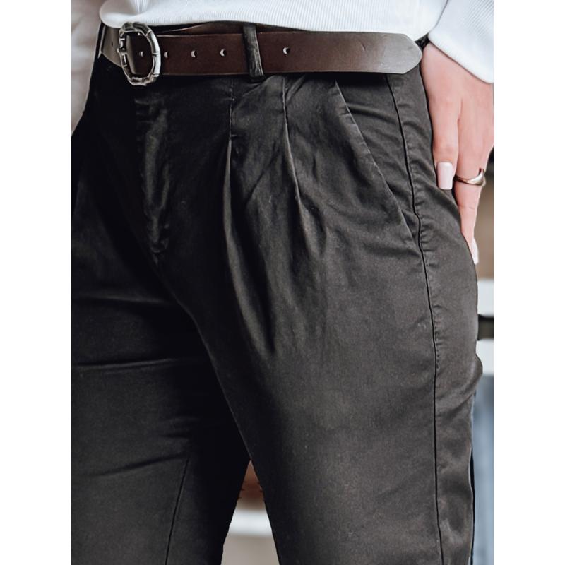 Női chino nadrág övvel MODELA fekete