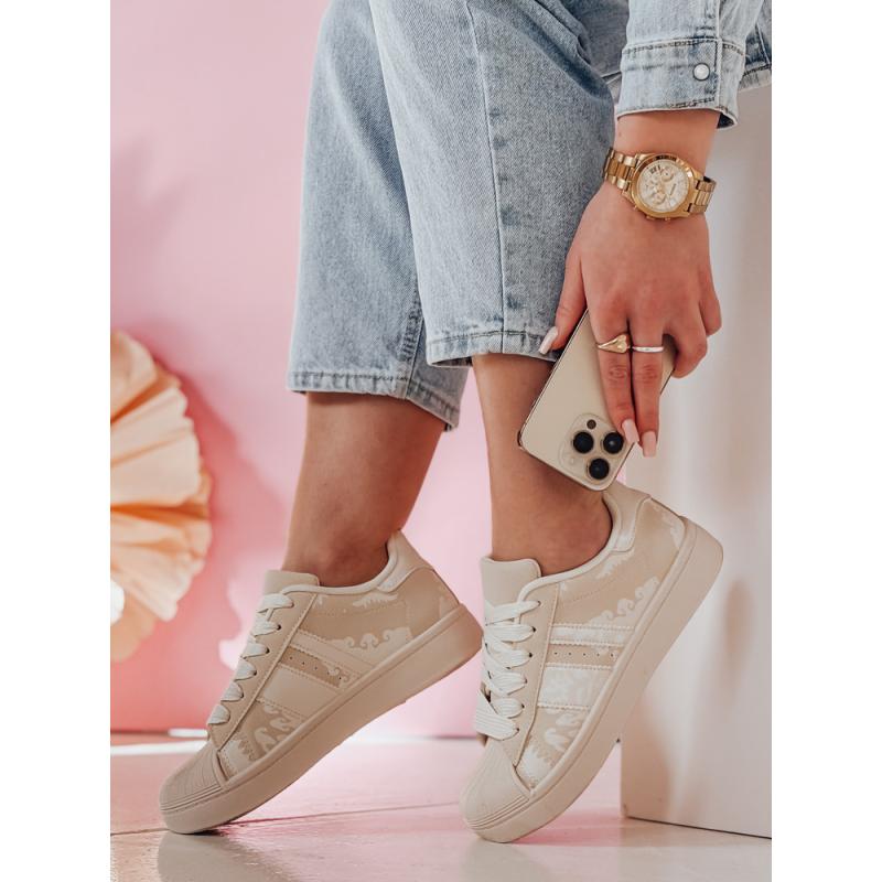 Női platform cipő LUCIOS bézs