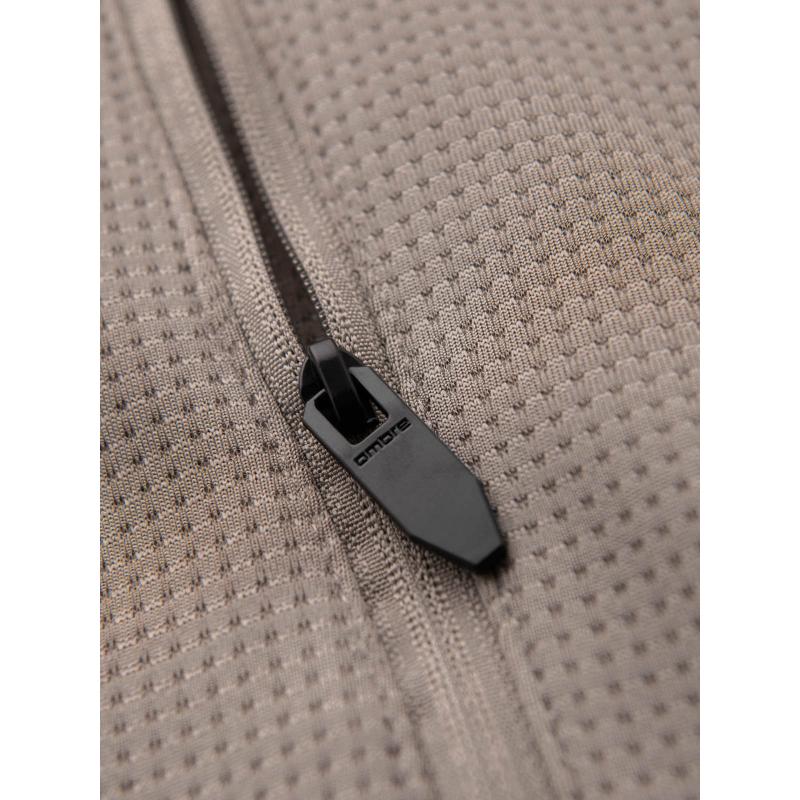 Lehká barevná pánská sportovní bunda s fleecem - hnědá a tmavě modrá V1 OM-JANP-0194