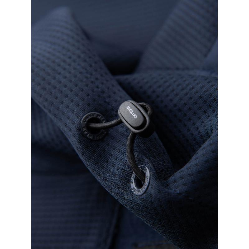 Lehká barevná pánská sportovní bunda s fleecem - hnědá a tmavě modrá V1 OM-JANP-0194