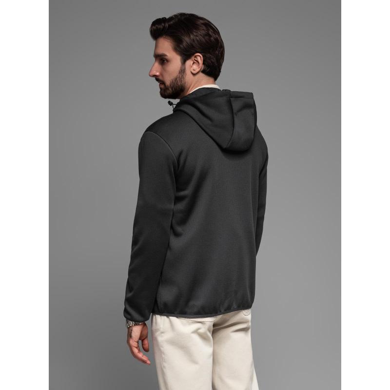 Férfi könnyű, színes sportdzseki gyapjúval - barna és sötétkék V1 OM-JANP-0194